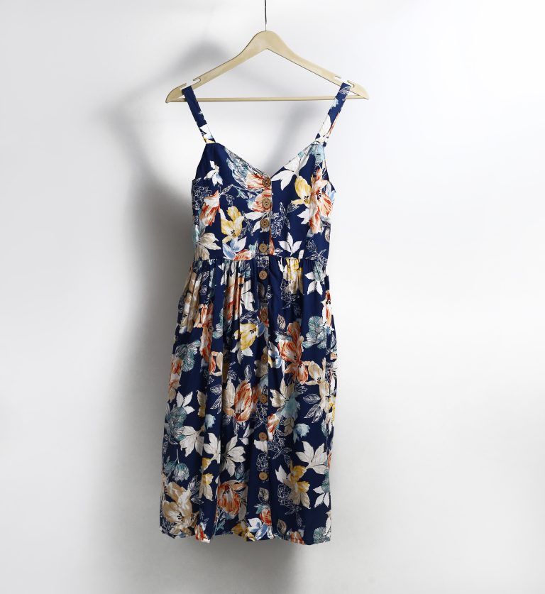 Graphic woman dress trendy design on white background.